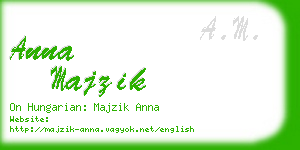 anna majzik business card